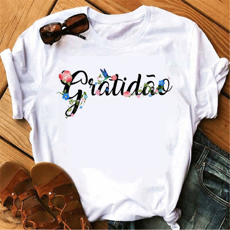 Promoção Camiseta T-shirt Feminina Branca Escolha Sua Estampa